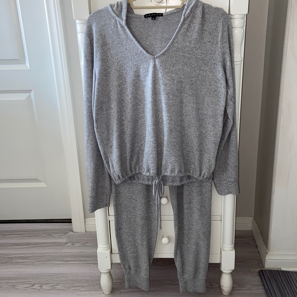Gibson Look Sweatshirt & Sweatpant Set - Perfect Cond - Top Sz M & Pant Sz S